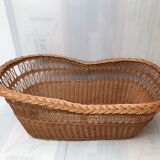 Vintage wicker cradle with 50-60s wheels