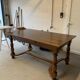 Table de ferme en chêne ajustable