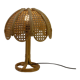 Vintage table lamp rattan and wicker 1970