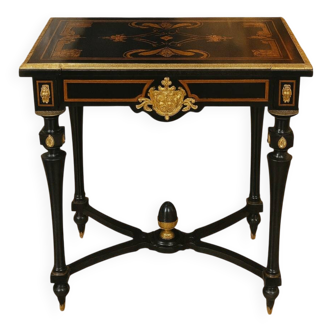 "Boulle" courtesy table from the Napoleonic III era in marquetry.