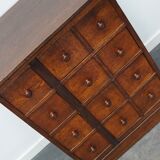 English Oak Apothecary Cabinet Cabinet, Early 20th Century