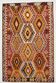 6x9 Large Geometric Style Multicolor Style Wool Vintage Kilim Rug,182x283cm