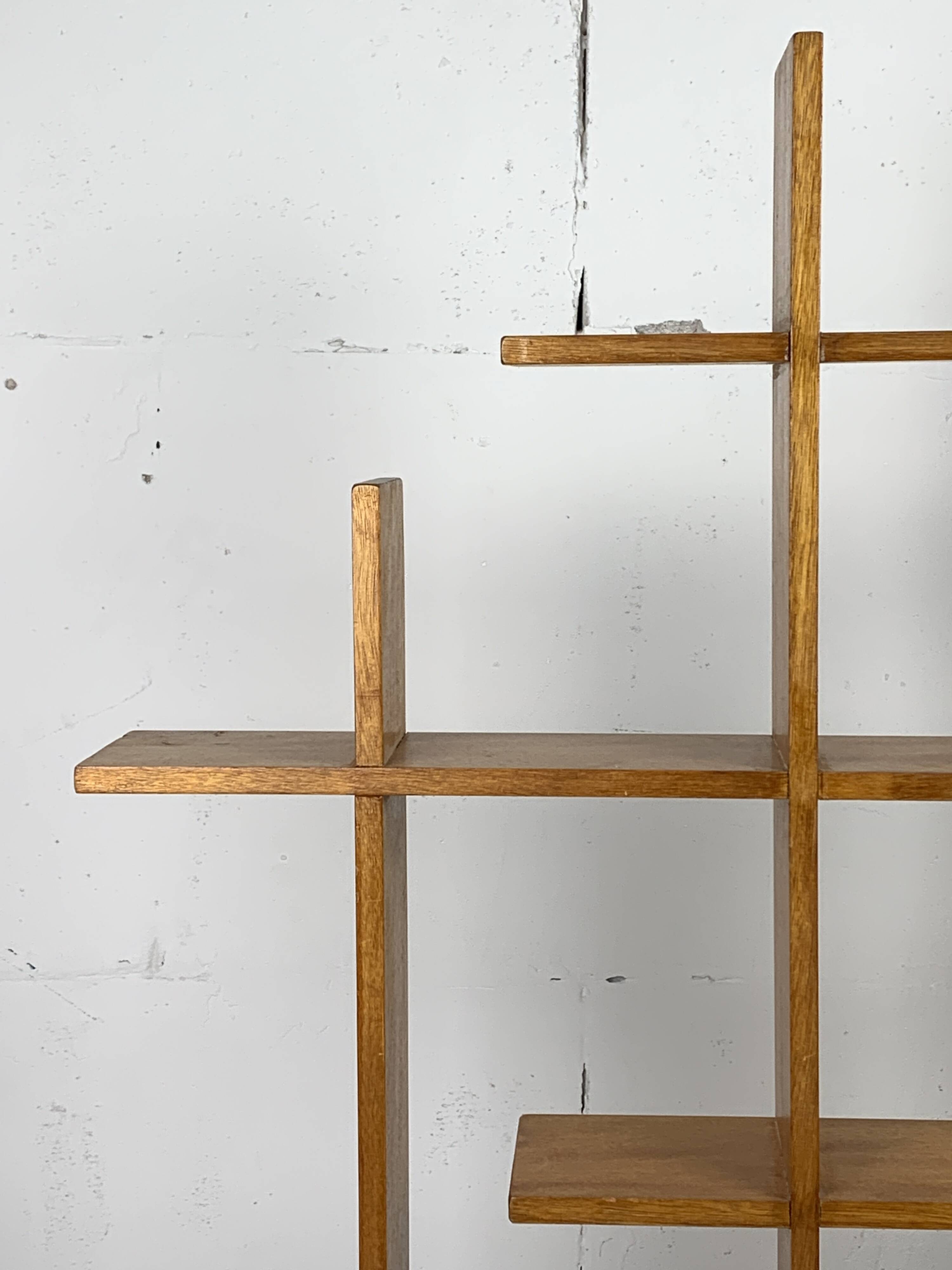 Midcentury Scandinavian teak wall shelf unit, 1960s-1970s