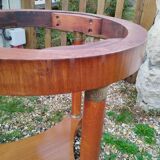 Empire style pedestal table with marble top