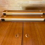 TV stand from the 50s, 2 drawer, 2 accordion doors. Perfect condition.