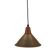 Danish Brass Pendant Lamp, Industrial Cone Shade, 1960s