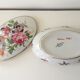 Limoges porcelain candy box decorated with roses