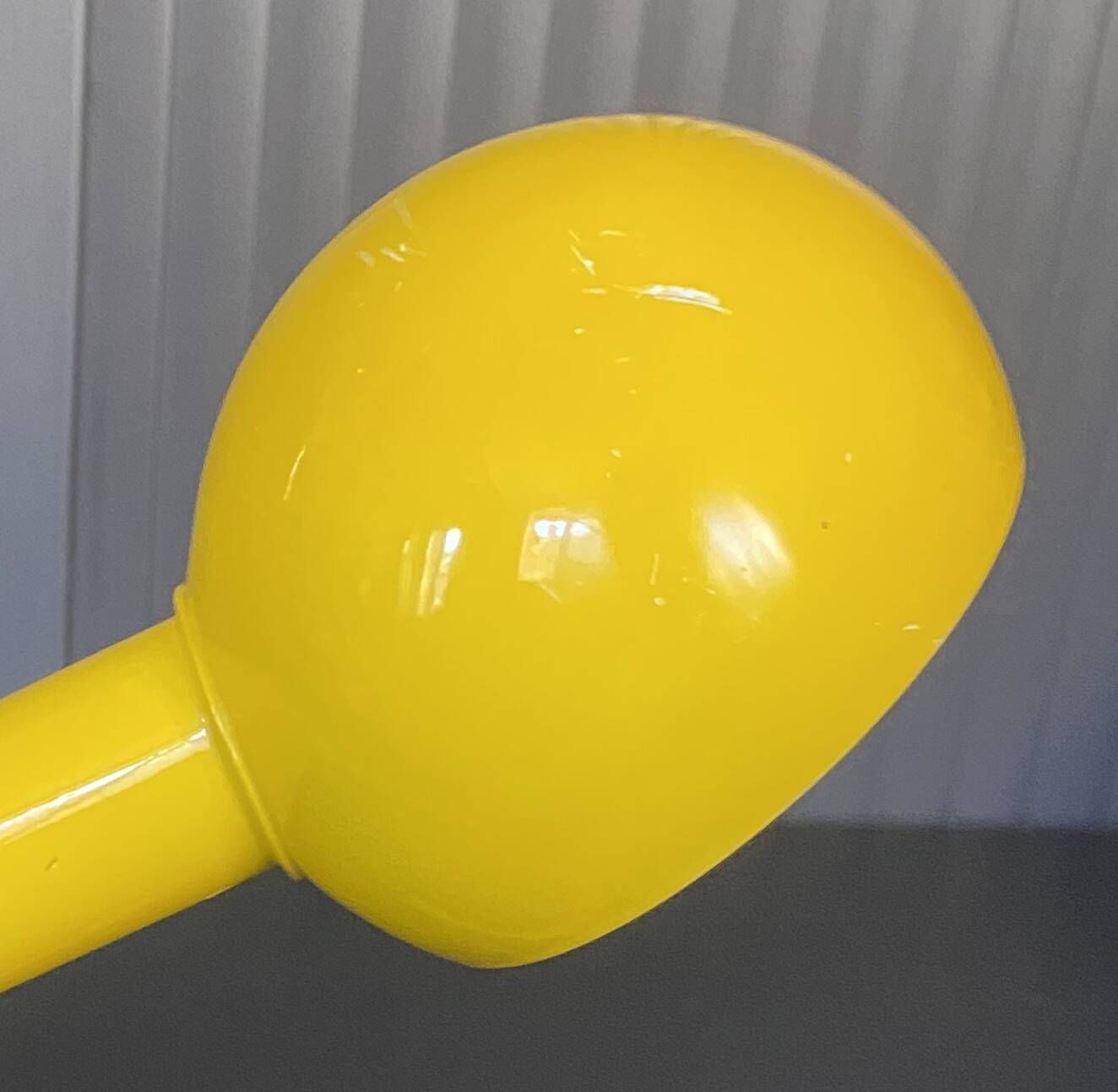 Yellow Hebi lamp by Isao Hosoe for Valenti, vintage pop yellow from the 1970s.
