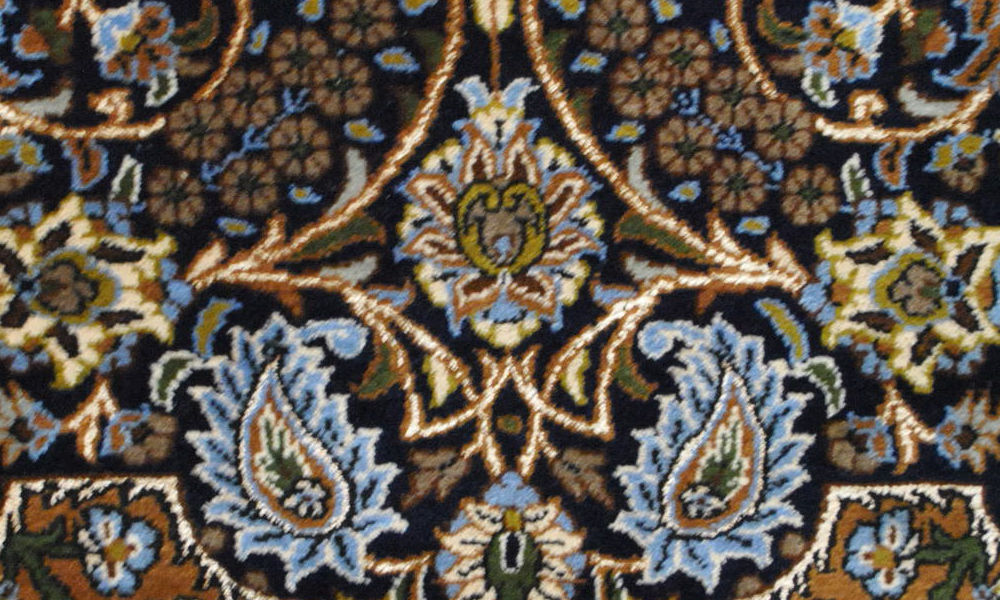 Authentic Persian carpet kork Ghom 205cm x 140cm