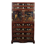 Chinese Cabinet in Lacquered Wood and Painted Wood – Early 20th Century