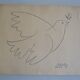 Picasso original lithograph 1959 The Blue Dove 38x28cm