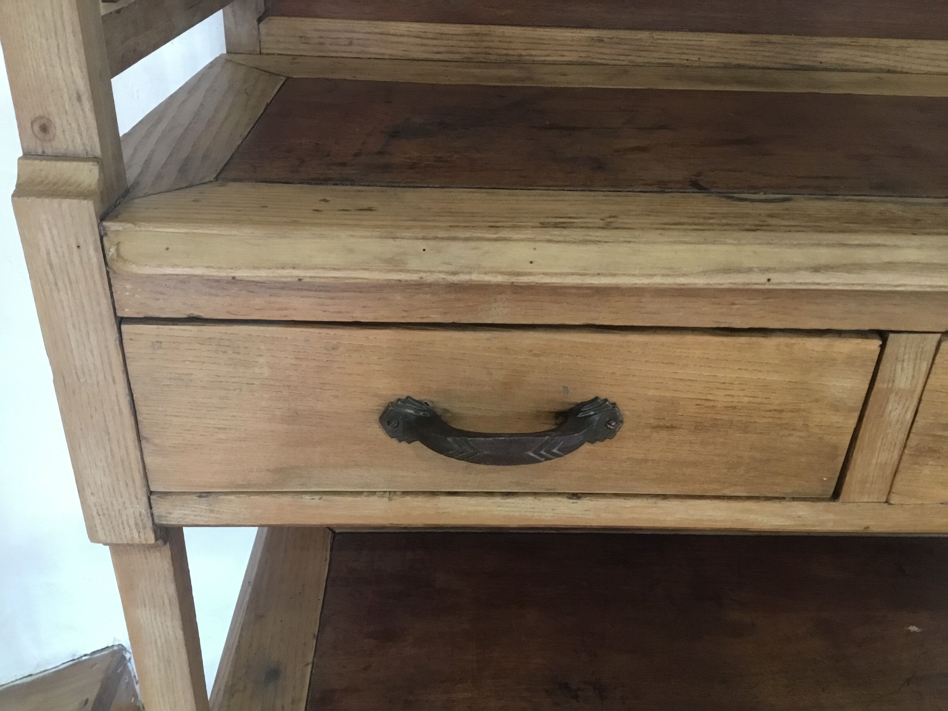 Buffet served early twentieth century in white wood and mahogany