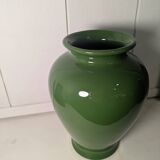 Green ceramic vase