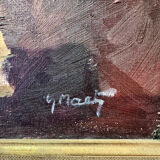 20th century still life painting with books