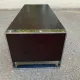 Low design TV unit XXL Dark wood wenge & chrome metal 120cm