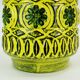 1960s bay keramik vase relief flower decor green yellow black model 76 40