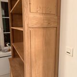 Solid oak library sandblasted