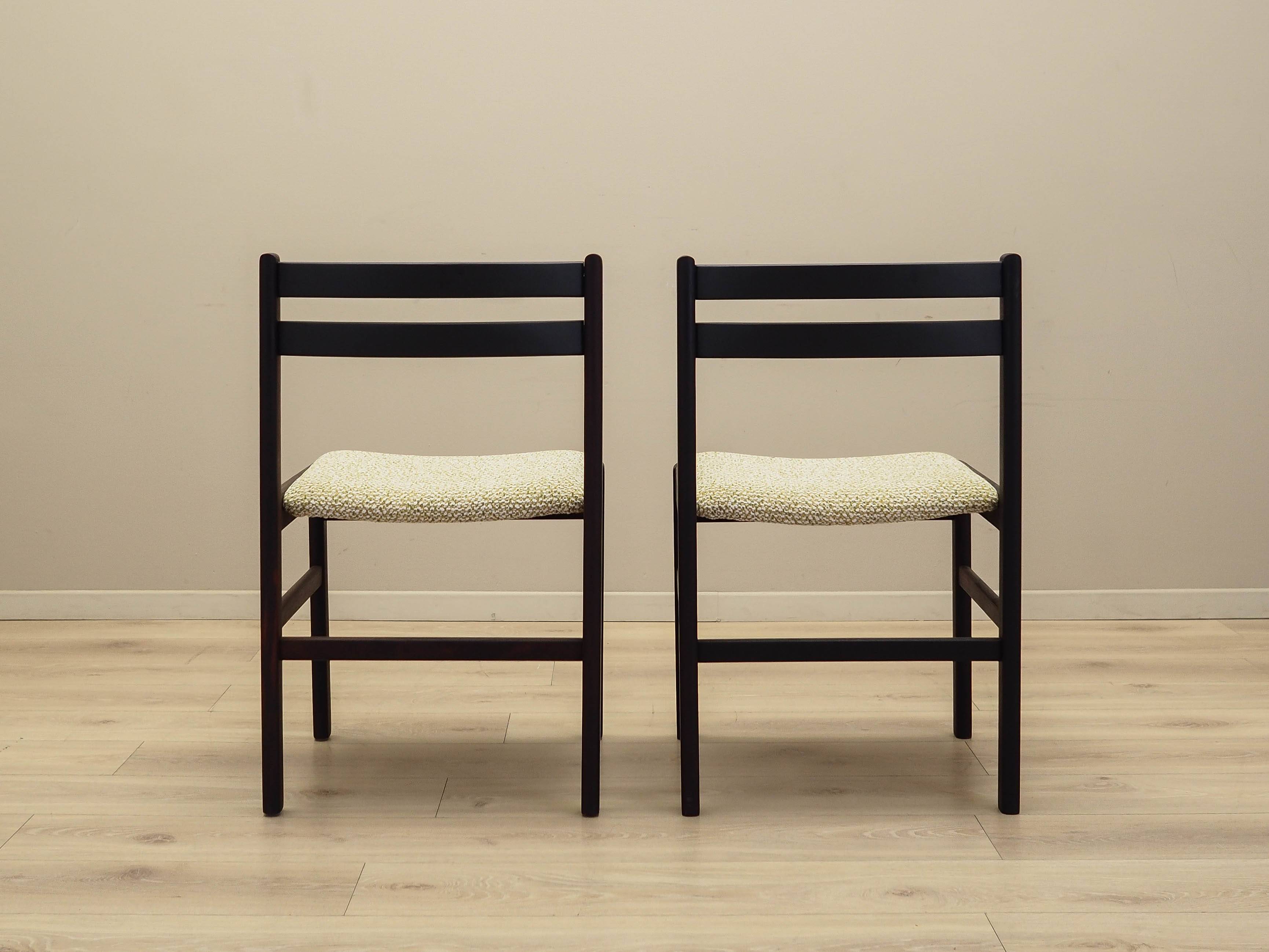 Set of two rosewood chairs, Danish design, 1970s, production: Denmark