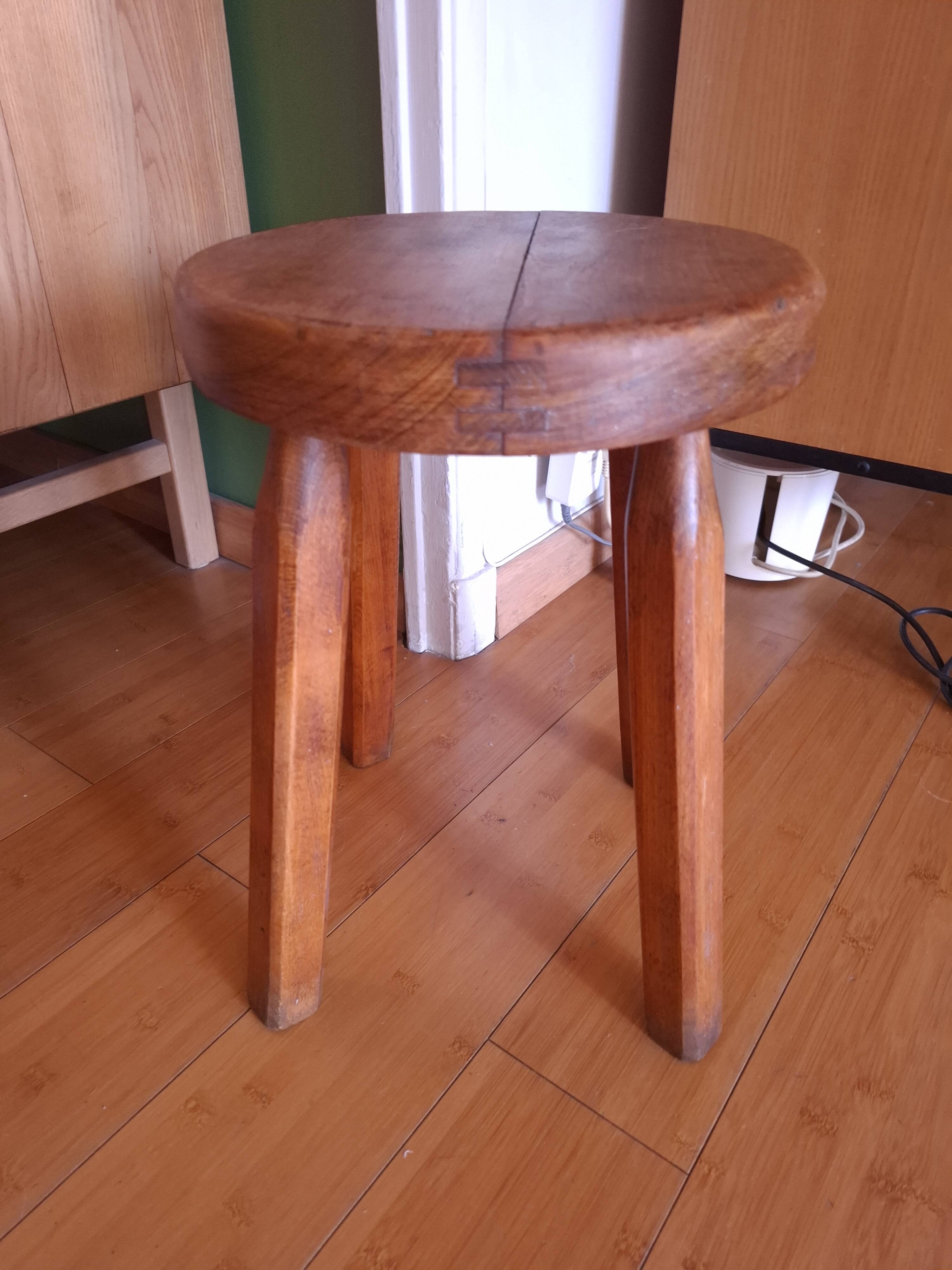 French work stool, pencil legs