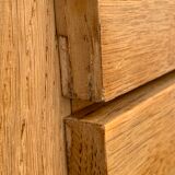 Chest of drawers feet compass raw wood 1950
