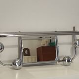 Vintage chrome wall coat rack