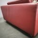 Wittmann Oversized Red Leather Lounge Armchairs and Ottoman, Austria