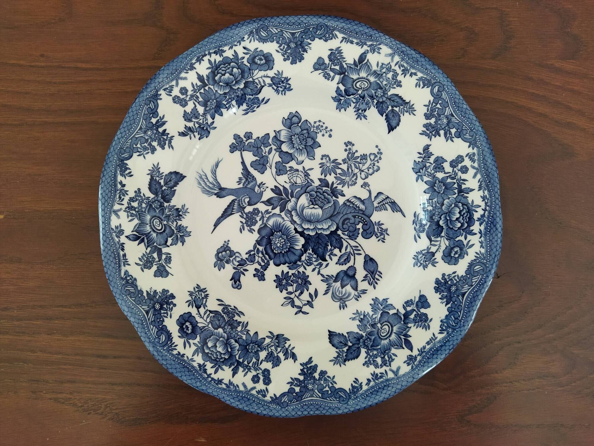 12 English dinner plates Enoch Wedgwood "Asiatic Pheasants"