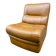 Vintage 1970s beka club leather lounge chair
