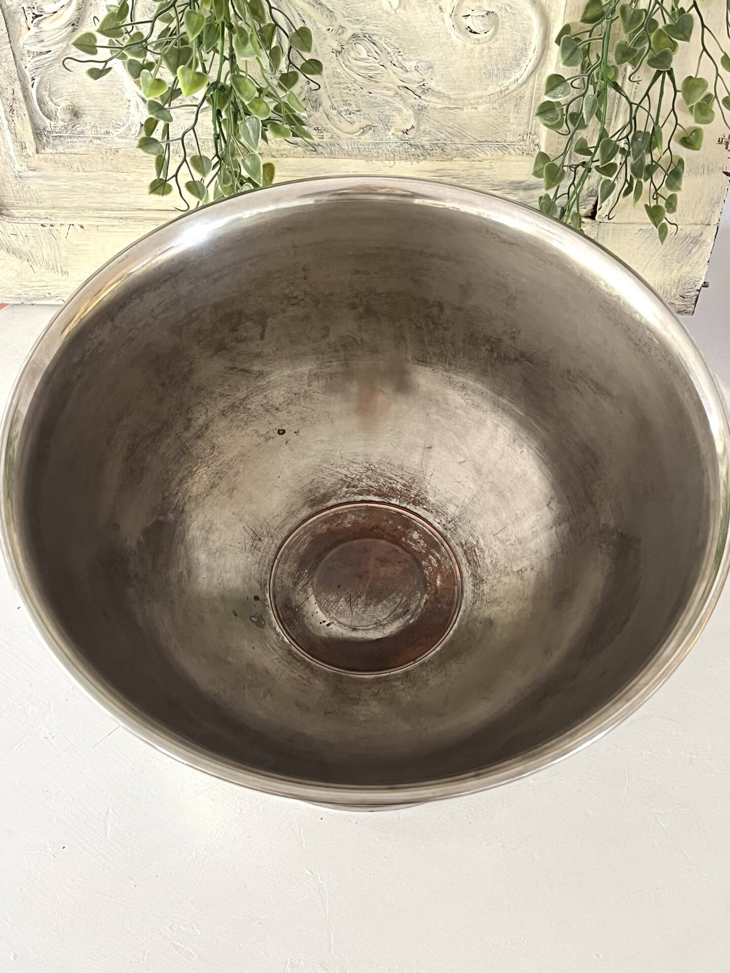 French champagne cooler bowl Leclerc Briant Vinum silver plated