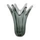 Vintage smoky grey Murano glass vase