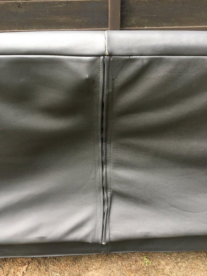 Blue-Grey Leather Sofa by Saporiti, 1980s