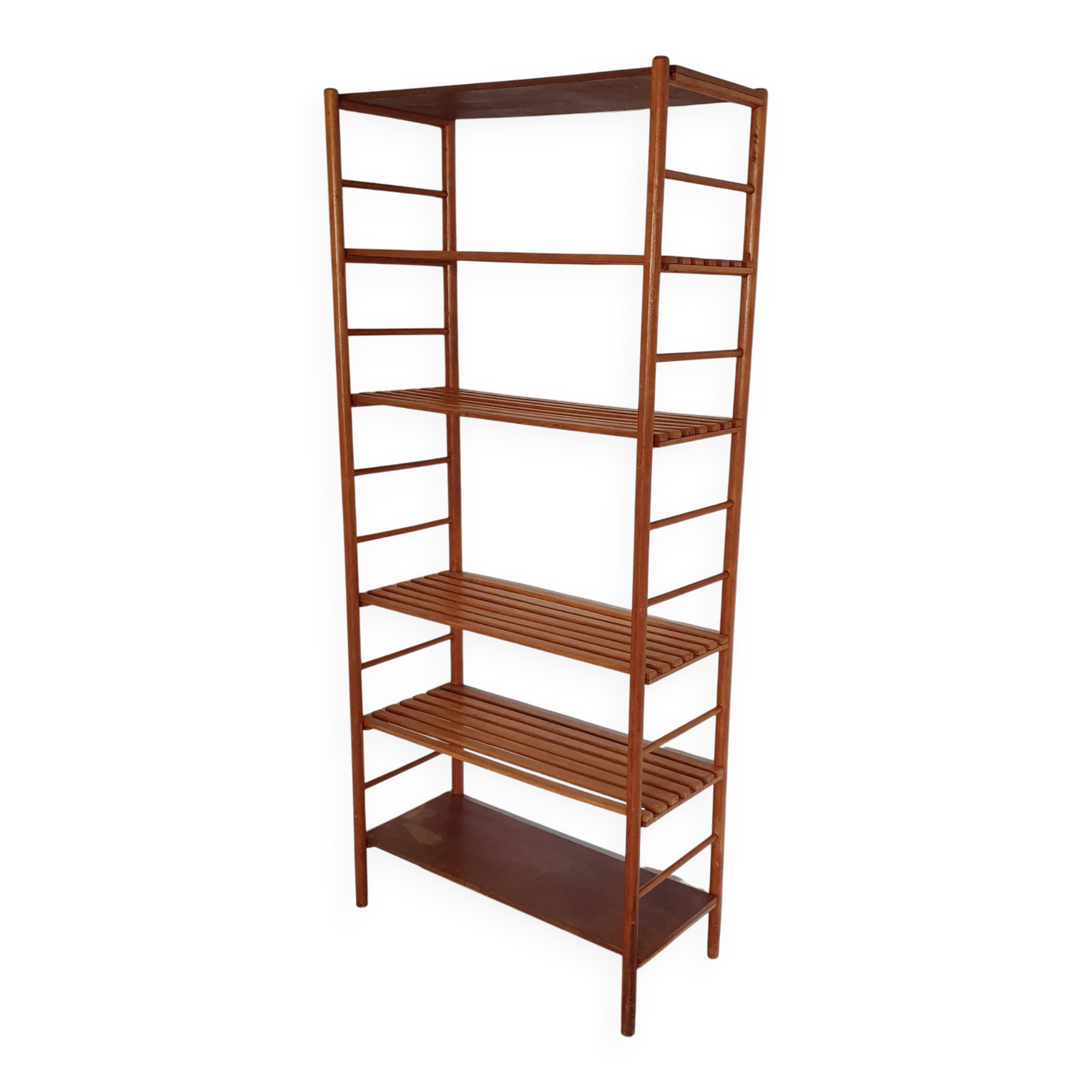 Vintage stick cabinet from the 50s/60s, 180 x 80 x 37 cm