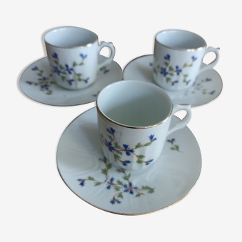 Trio cups and saucers