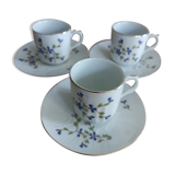 Trio cups and saucers
