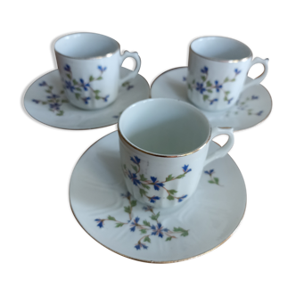 Trio tasses et soucoupes