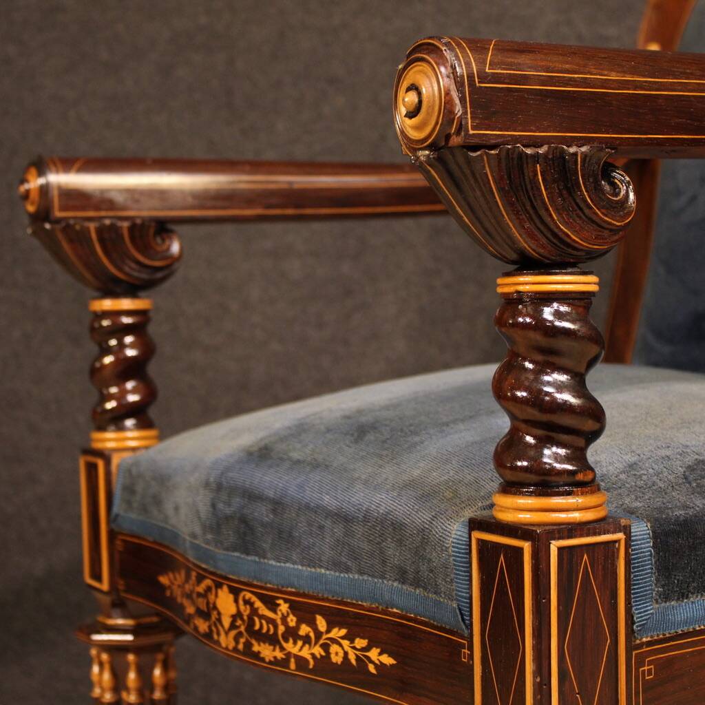 Pair of 19th century French Charles X armchairs