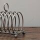 Vintage chrome metal toast rack with spirals