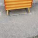 Vintage shoe cabinet compass feet
