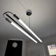 Streamline modern ceiling lamp in chrome with neon tubes, Germany, 1935