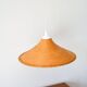 Rattan / beige woven wicker pendant light, 1970