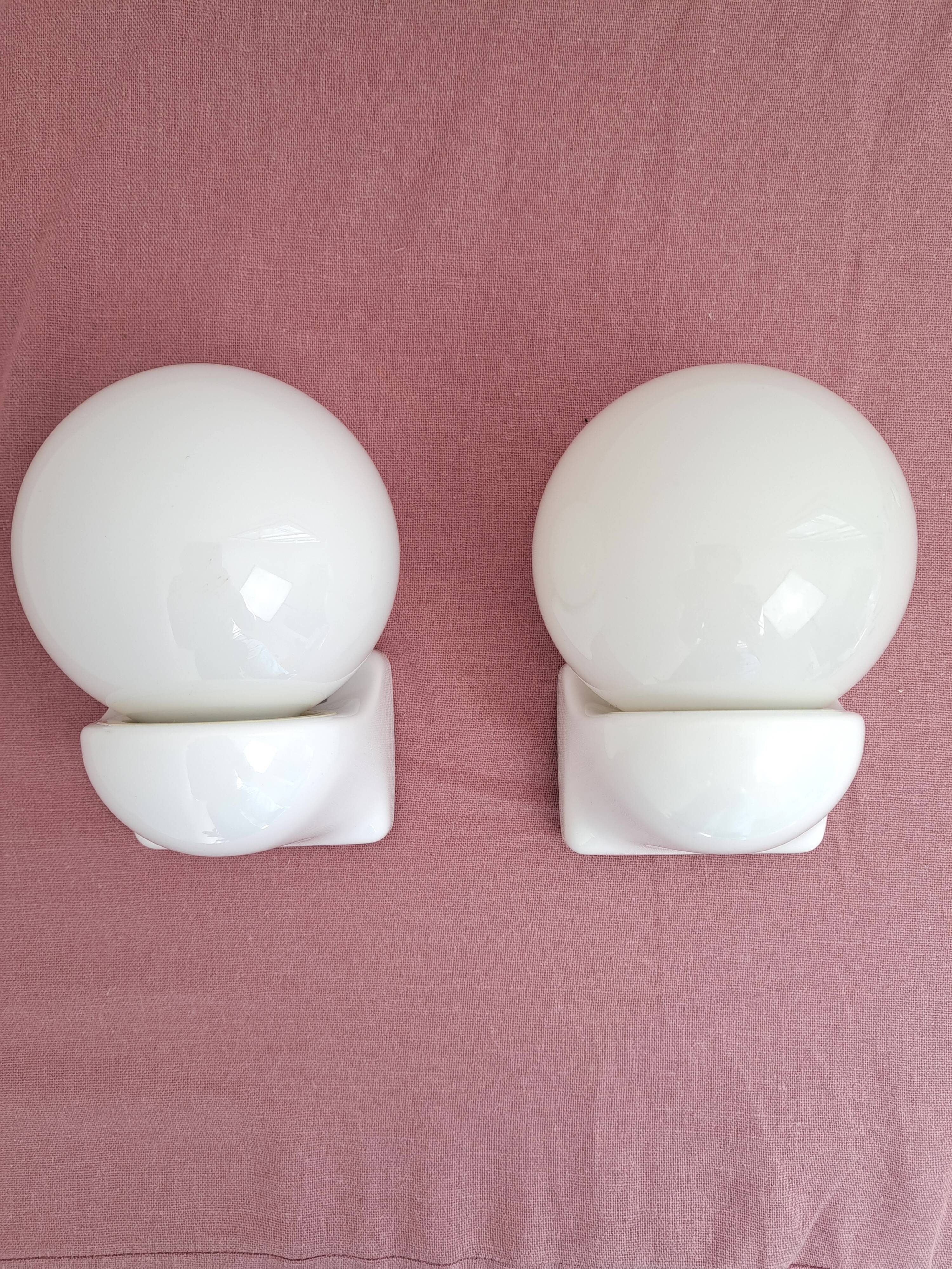 Pair of Syla night light or bathroom design space age