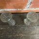 Pair of antique luminarc vases in moulded glass made in france vintage #d