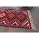 1970s Vintage Turkish Hand-Knotted Wool Cotton Pink Runner Rug 91x340