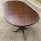 Table with two extensions and 6 mahogany chairs from the 19th century.