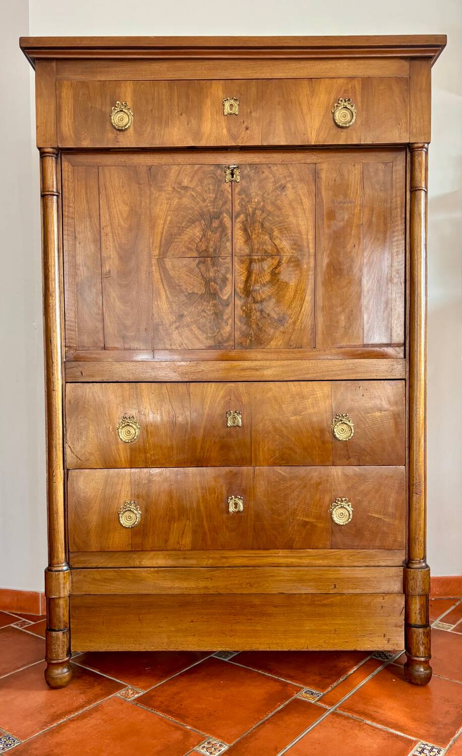 Secrétaire Empire en noyer