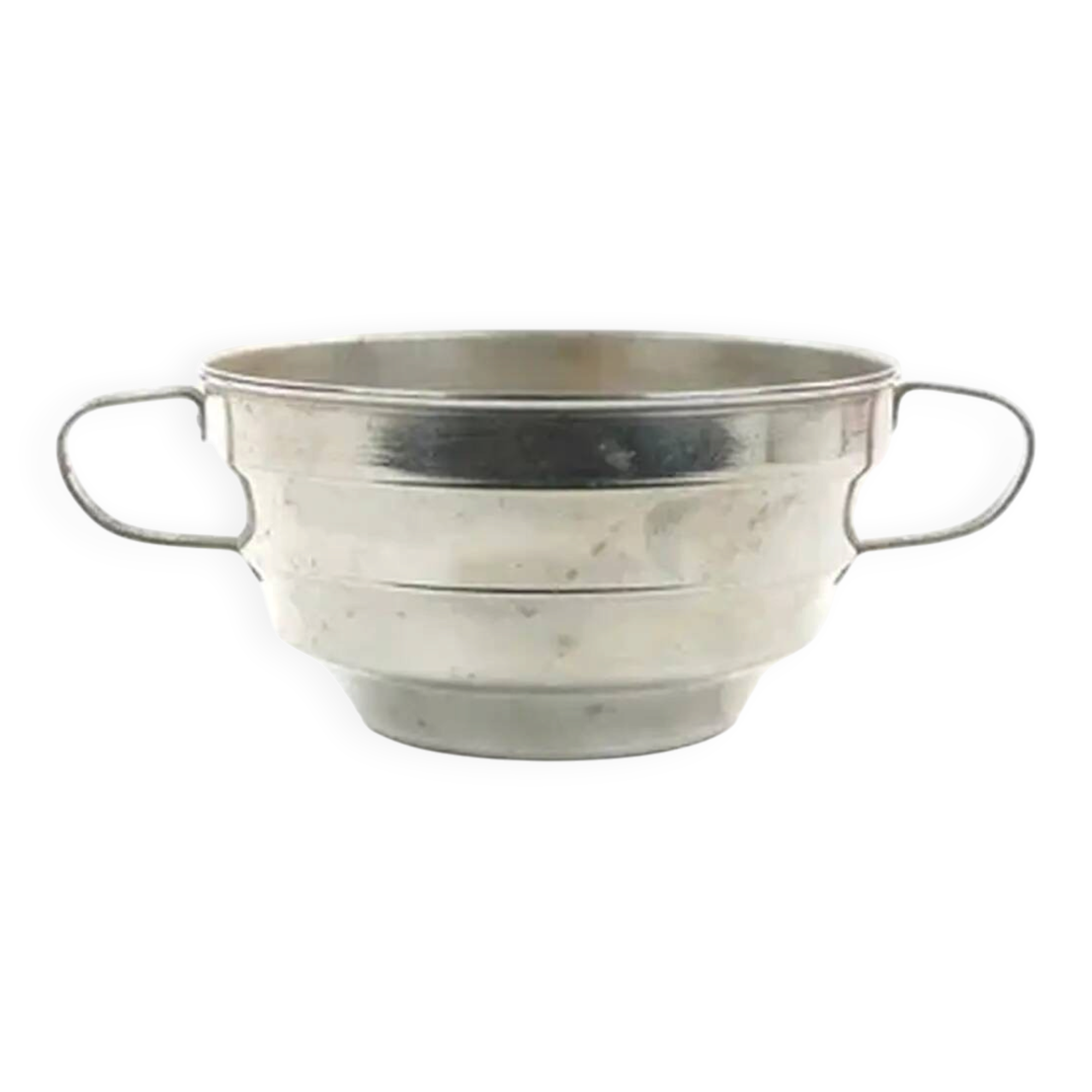 Art Nouveau sugar bowl, silver-plated brass, Germany, early 20th century