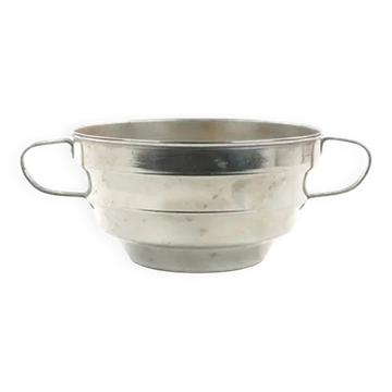 Art Nouveau sugar bowl, silver-plated brass, Germany, early 20th century