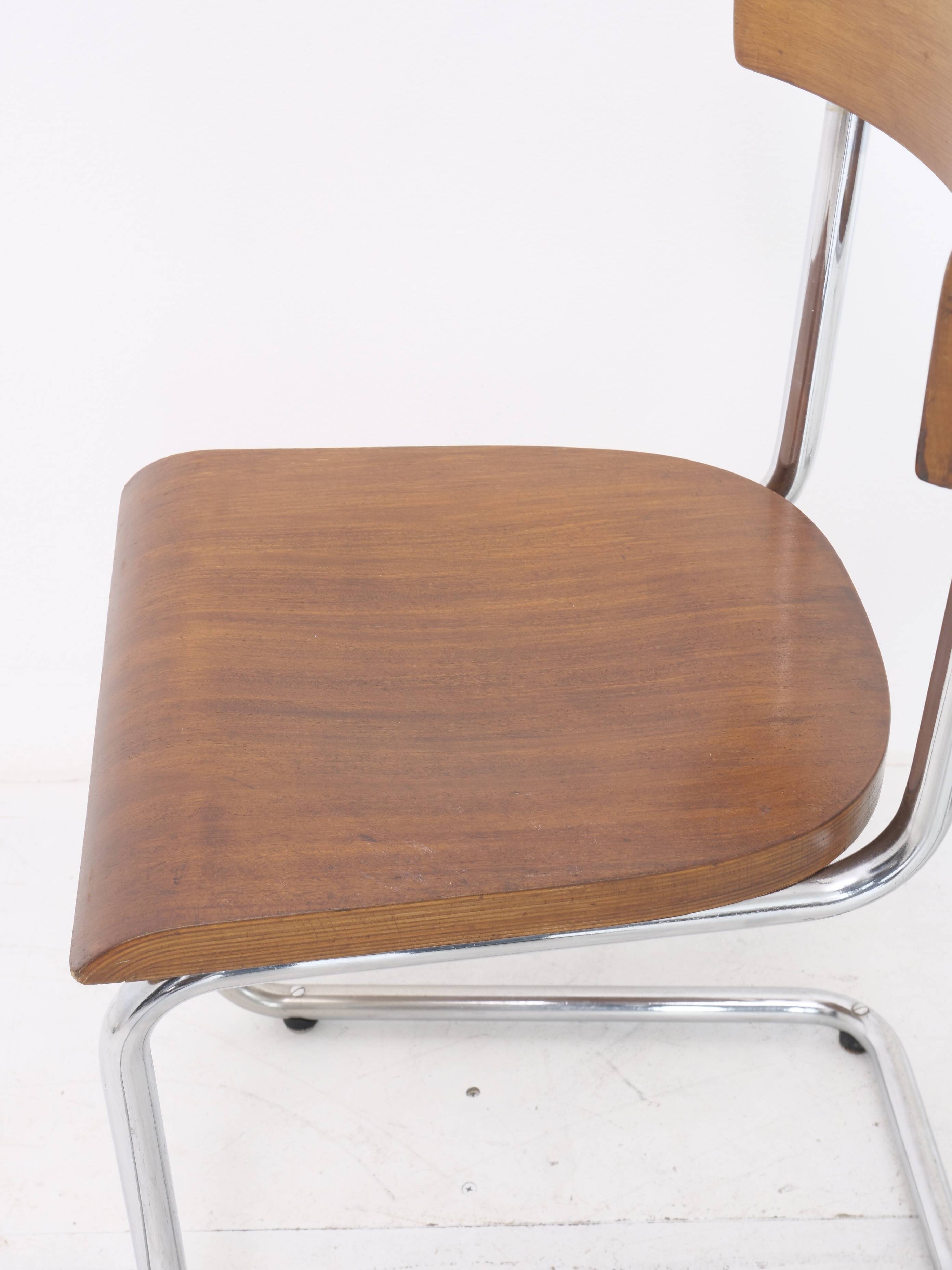 Bauhaus tubular design chairs, pair