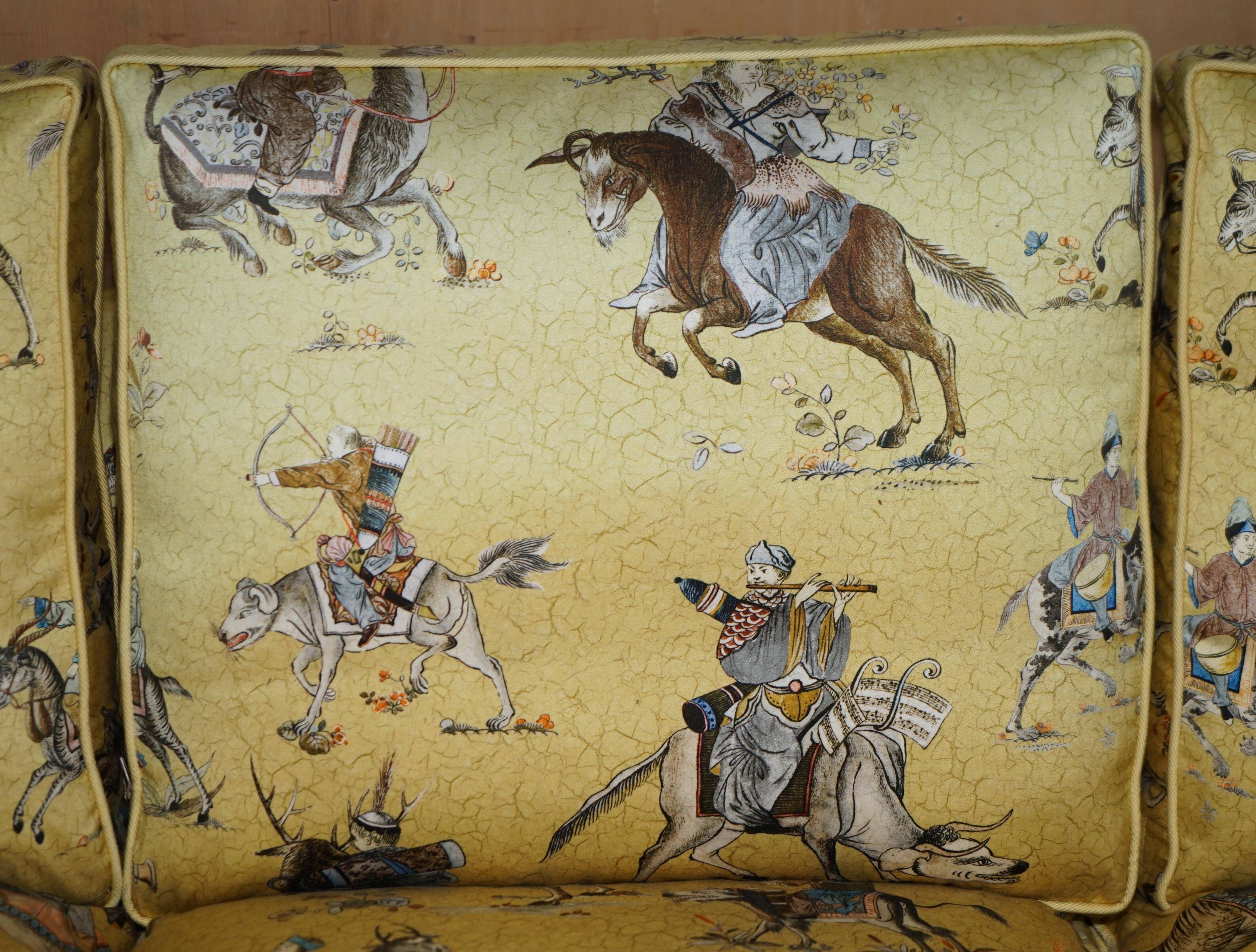 Canapé Peter Dudgeon Fitzwilliam Chinoiserie style upholstery