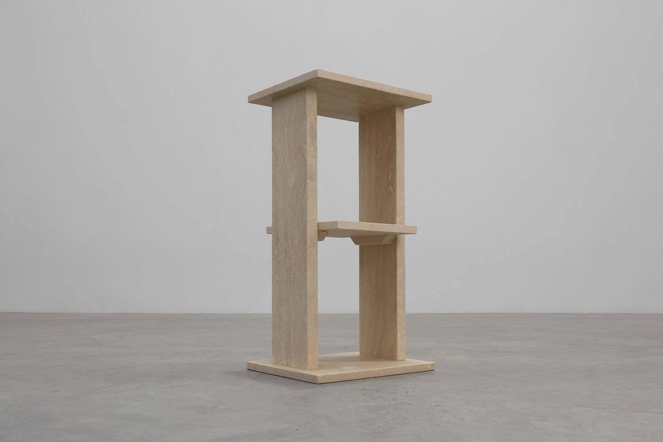 Mid-Century Travertine Console, Belgium 1980s